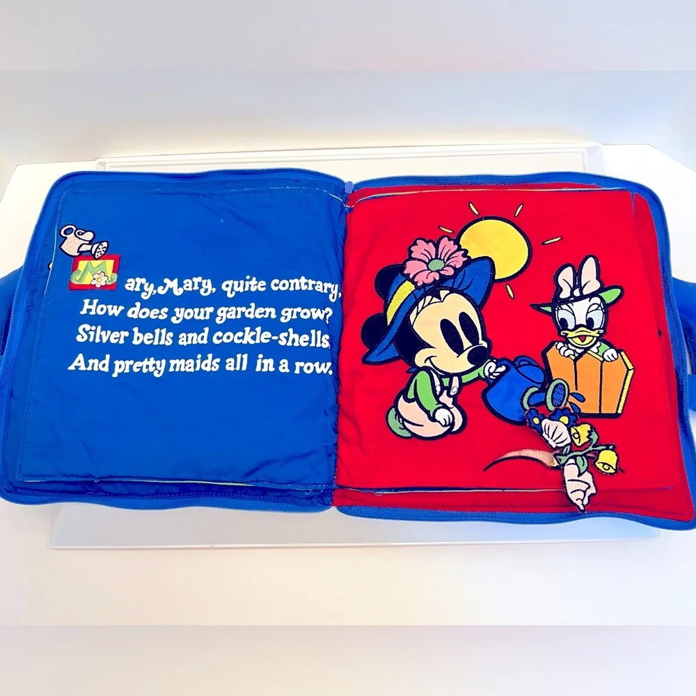 Disney Soft Fabric Zippered Book with Four Nursery Rhymes and Lift/Pull Pages.